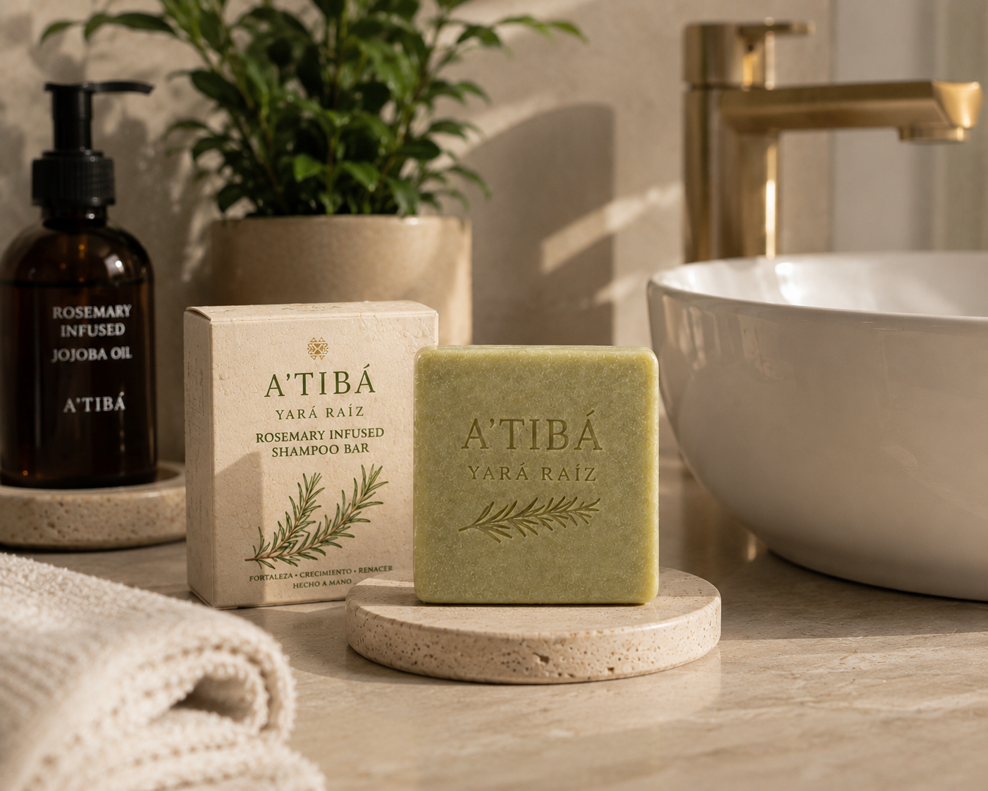 Yará — Raíz · Barra de Champú Revitalizante con Romero / Rosemary Scalp Revitalizing Shampoo Bar