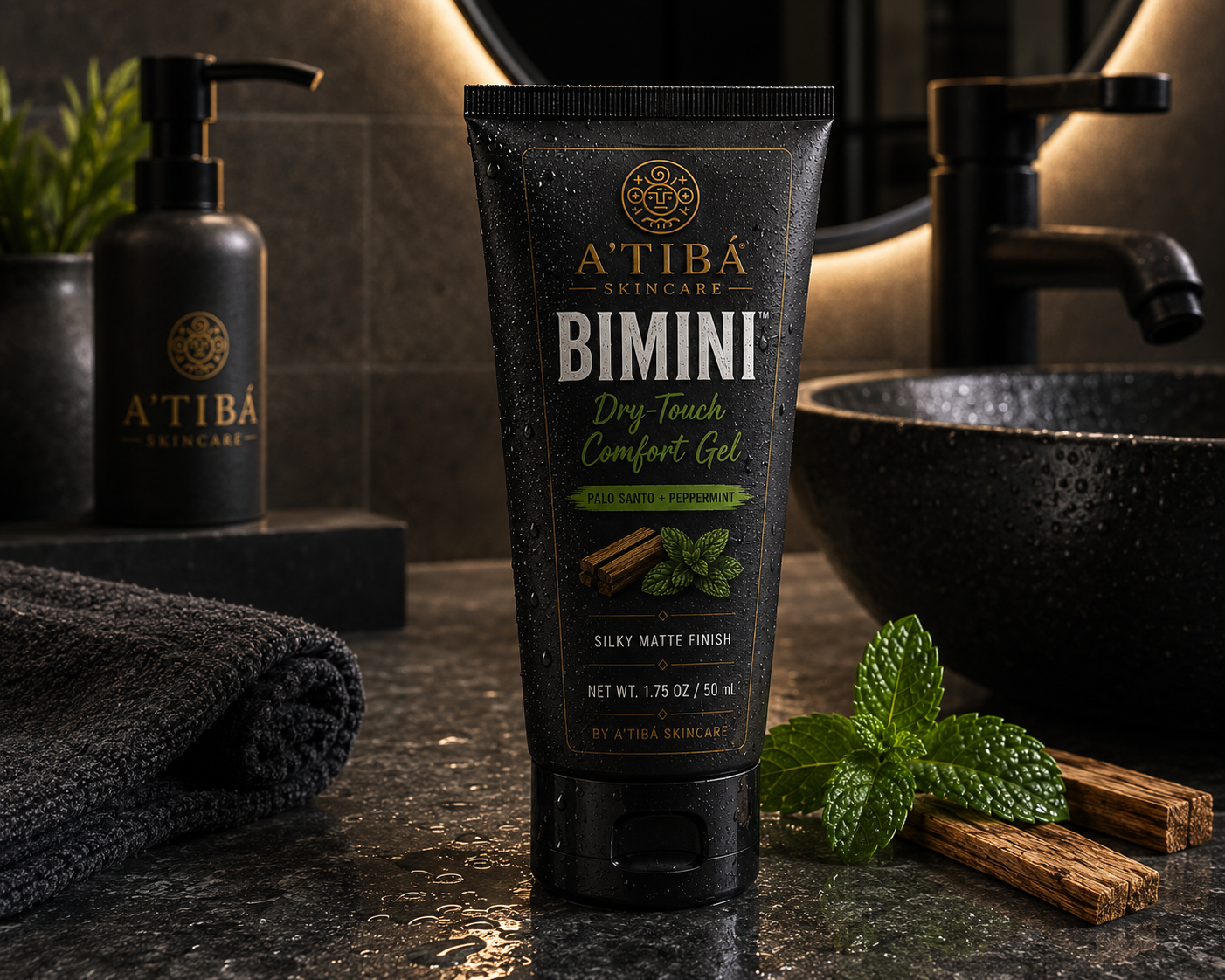 BIMINI Dry-Touch Comfort Gel texture — fast dry-down non-greasy formula