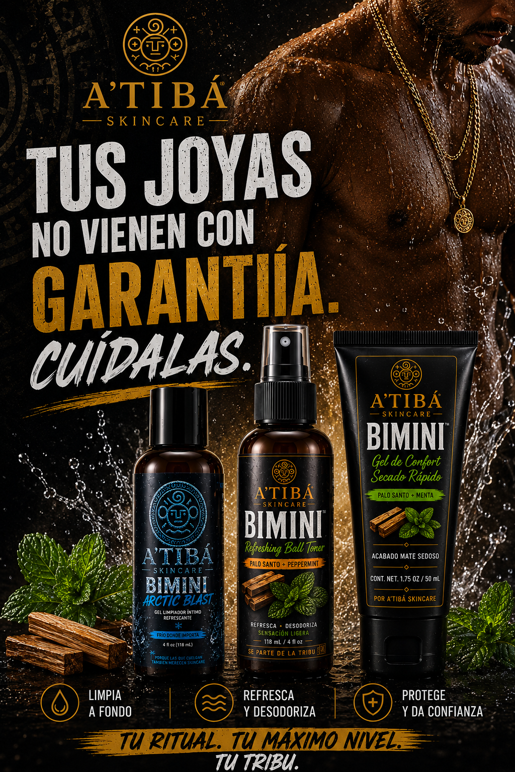 BIMINI™ Complete Ritual — Arctic Blast, Refreshing Ball Toner and Dry-Touch Comfort Gel together