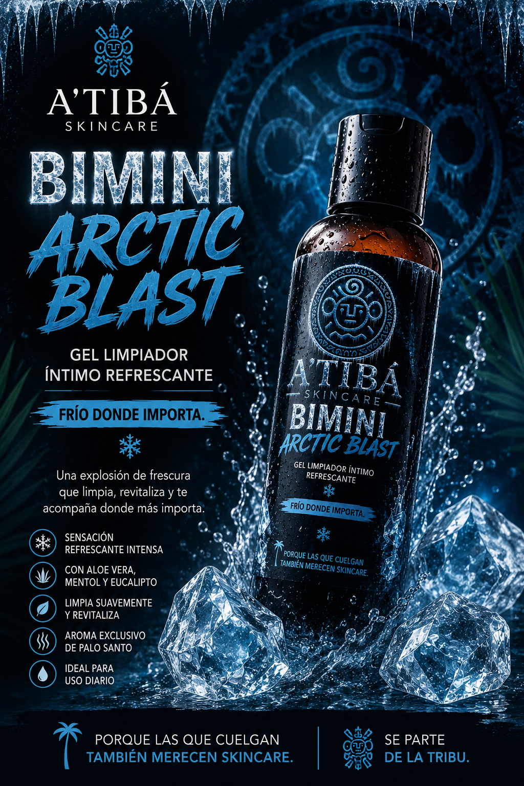 BIMINI™ Arctic Blast lifestyle — Step 1 of the BIMINI intimate grooming ritual