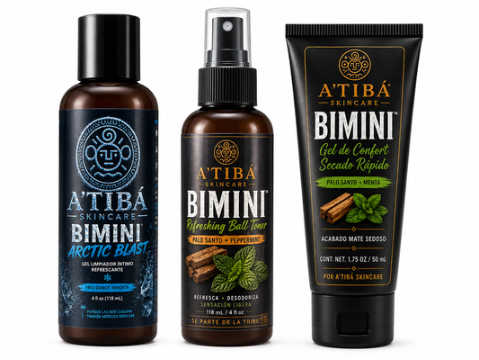 BIMINI™ Complete Ritual by A'Tibá Skincare — full 3-step men's intimate grooming set hero image