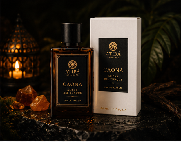 CAONA Ámbar del Yunque EDP bottle — A'Tibá Skincare Puerto Rico