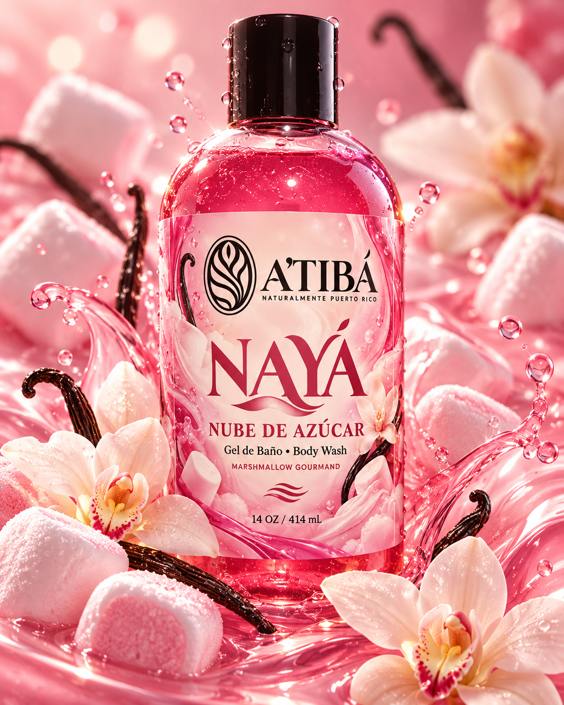 NAYÁ — Nube de Azúcar · Gel de Baño / Marshmallow Gourmand Body Wash