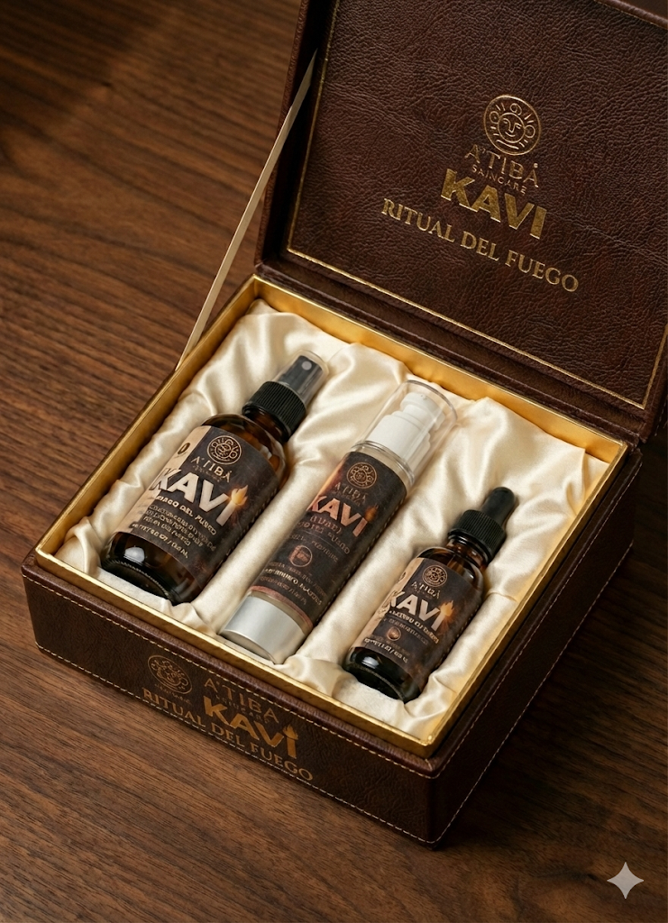 Kaví Ritual del Fuego Bundle — Prep Mist, Thermal Serum, and Finish Serum together