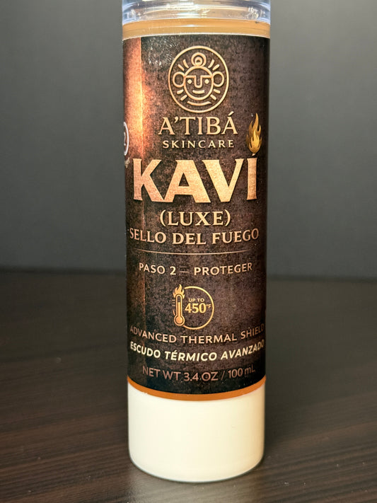 Kaví Luxe Sello del Fuego Thermal Serum by A'Tibá Skincare — heat protectant serum hero image