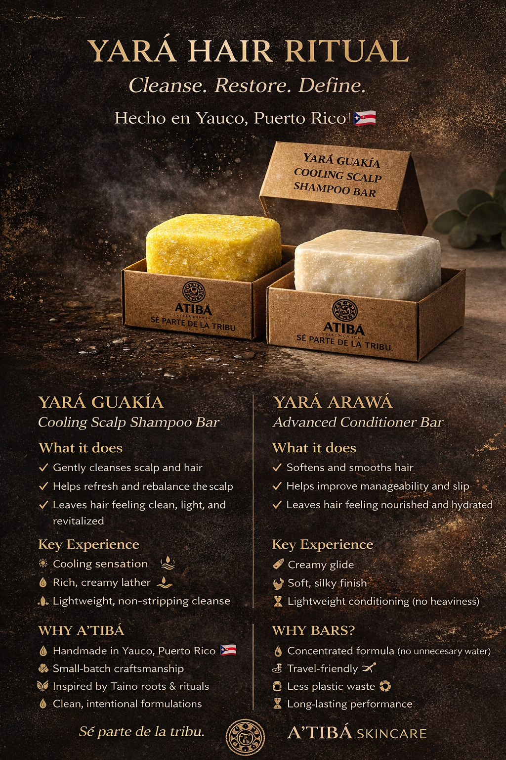 Yará Guakia cooling shampoo bar foam texture — creamy dense lather