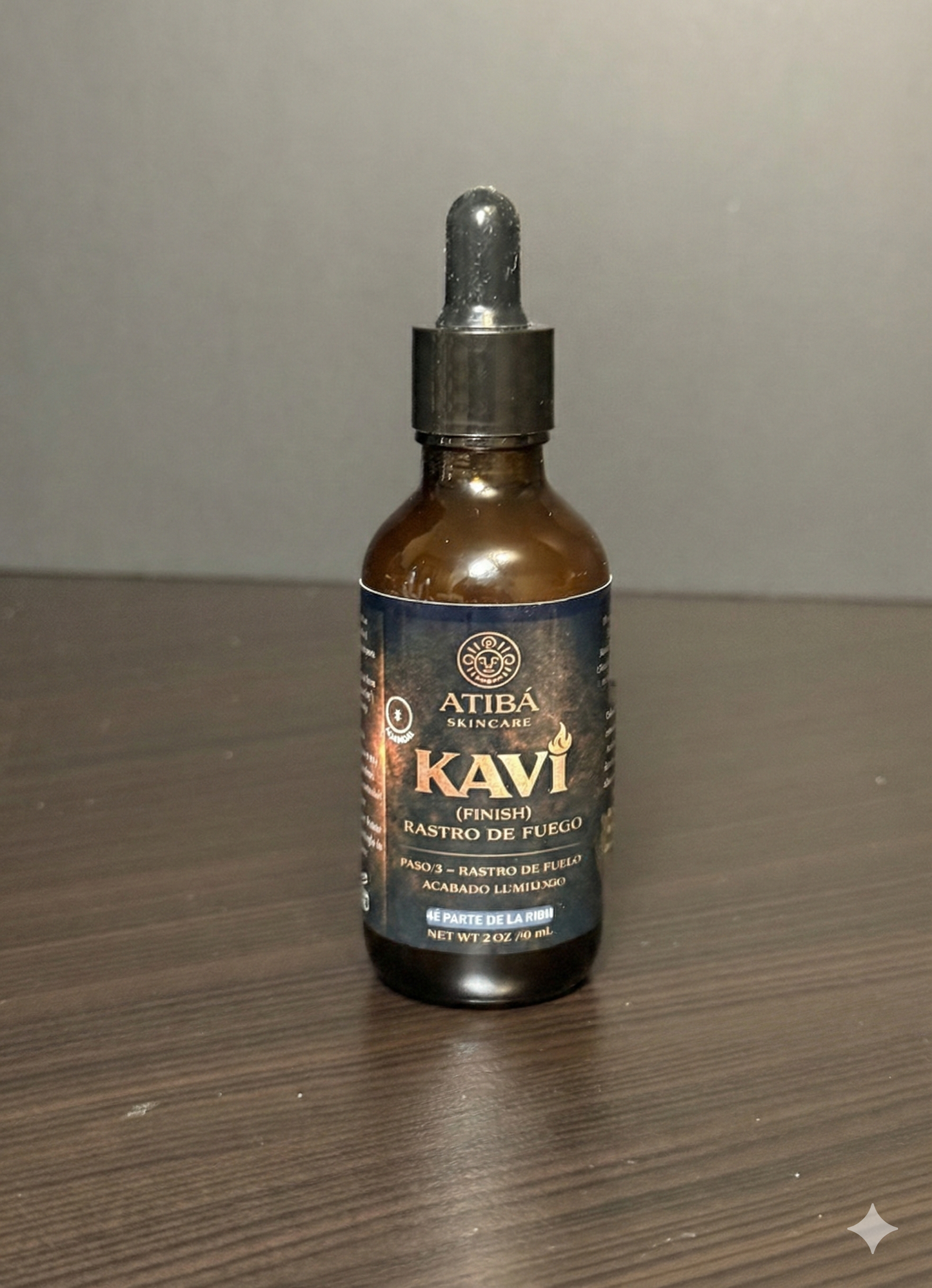 Kaví Rastro del Fuego Finish Polishing Serum by A'Tibá Skincare — mirror shine finishing serum hero image
