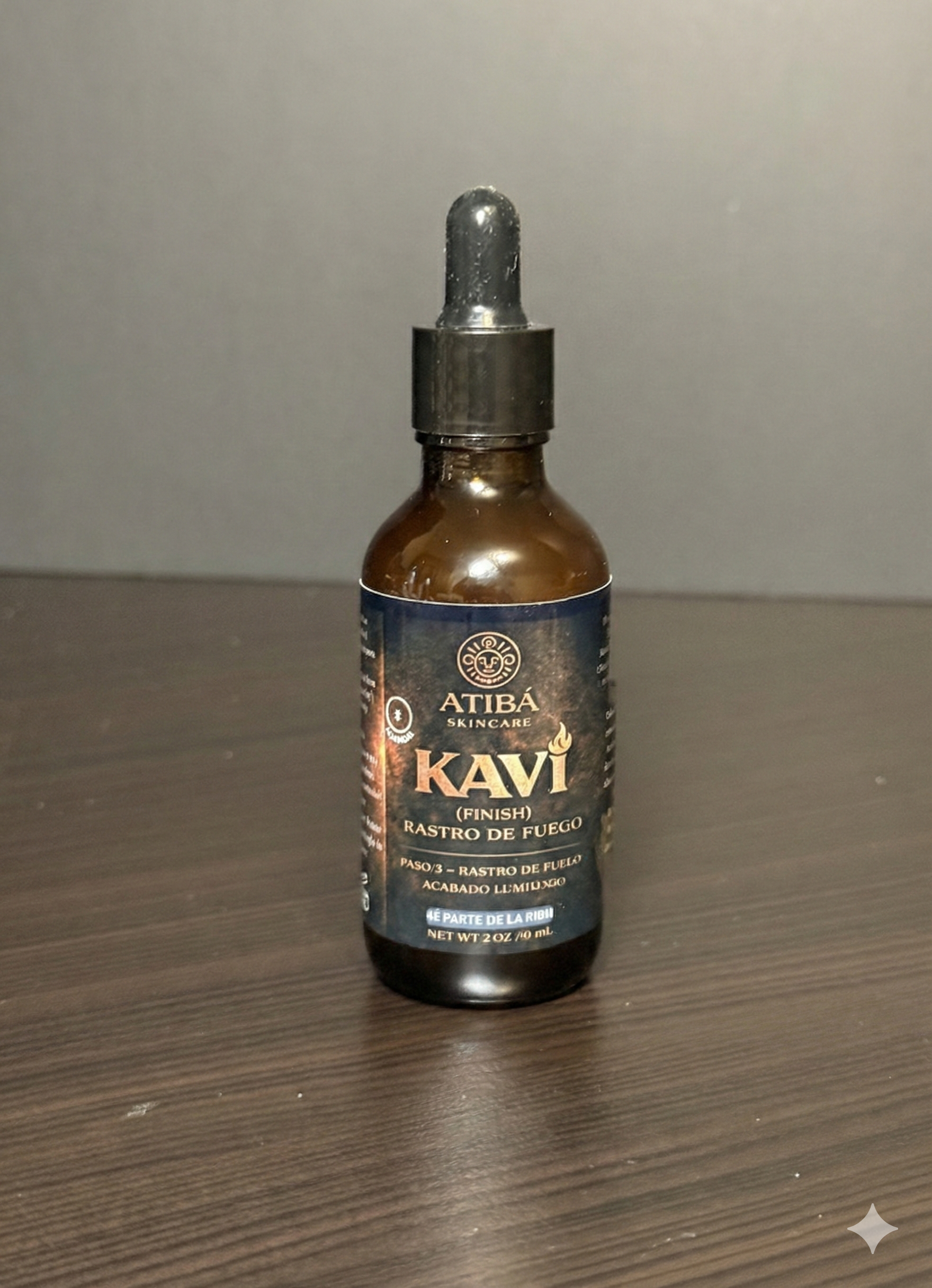 Kaví Rastro del Fuego Finish Polishing Serum by A'Tibá Skincare — mirror shine finishing serum hero image
