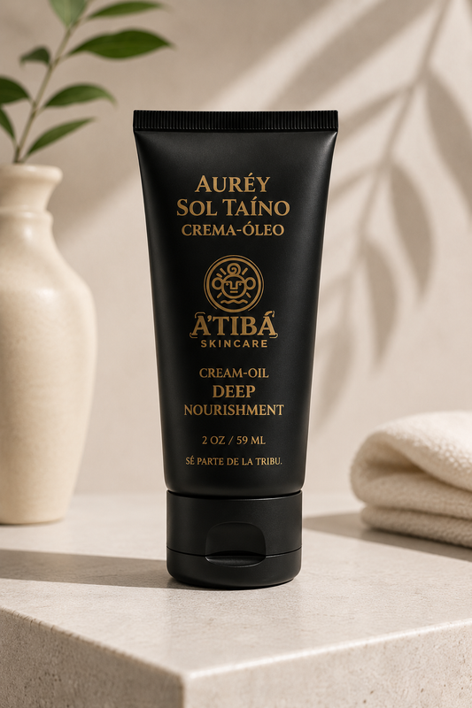 Auréy Sol Taíno Cream Oil by A'Tibá Skincare — luxury cream-oil body ritual hero image