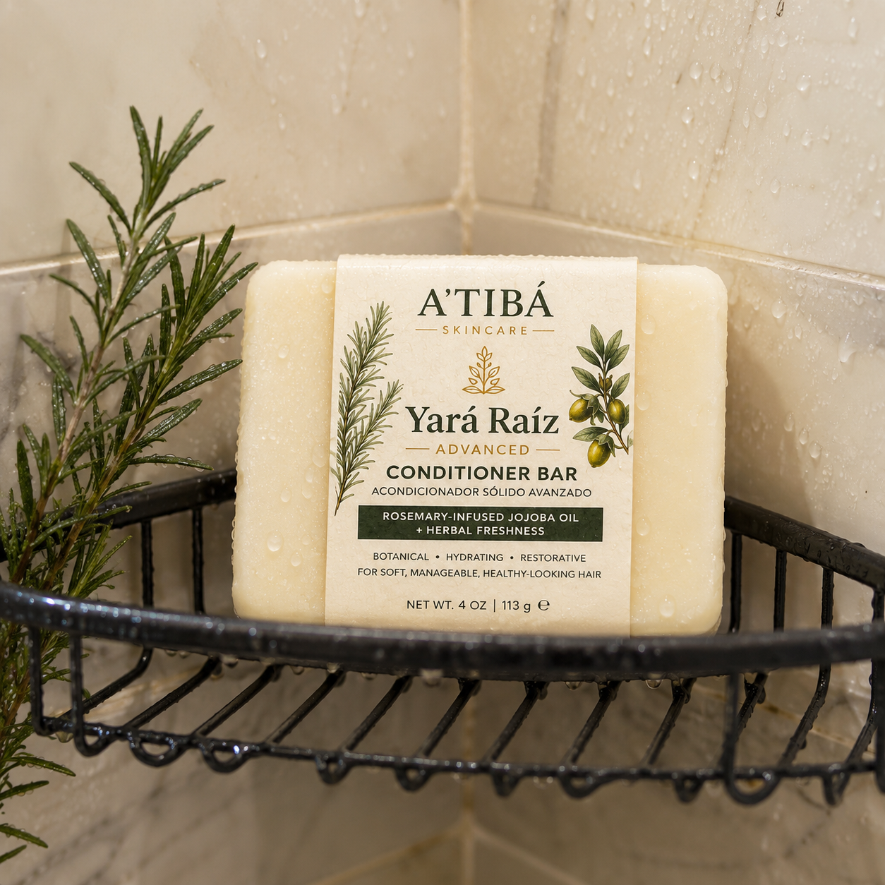 Yará Raíz Rosemary Conditioner Bar by A'Tibá Skincare — hero product image 4 oz