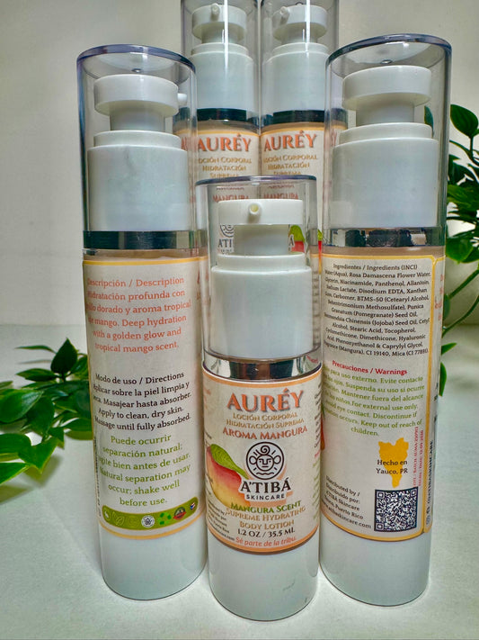 Auréy · Sol Taíno  Néctar de Luz (Mangura) | Hydrating Body Lotion – Radiant Finish & Tropical Mango Scent