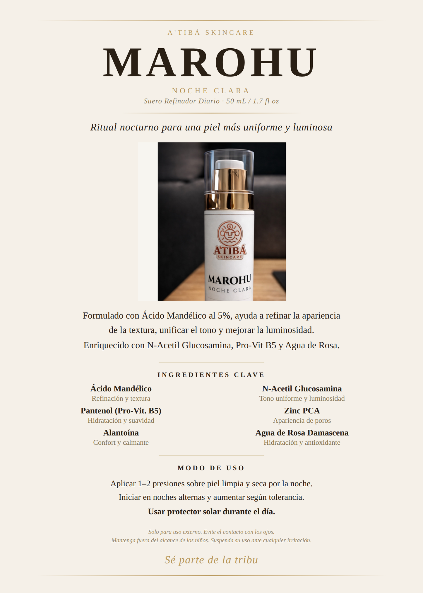 Marohu Noche Clara – Daily Refining Serum