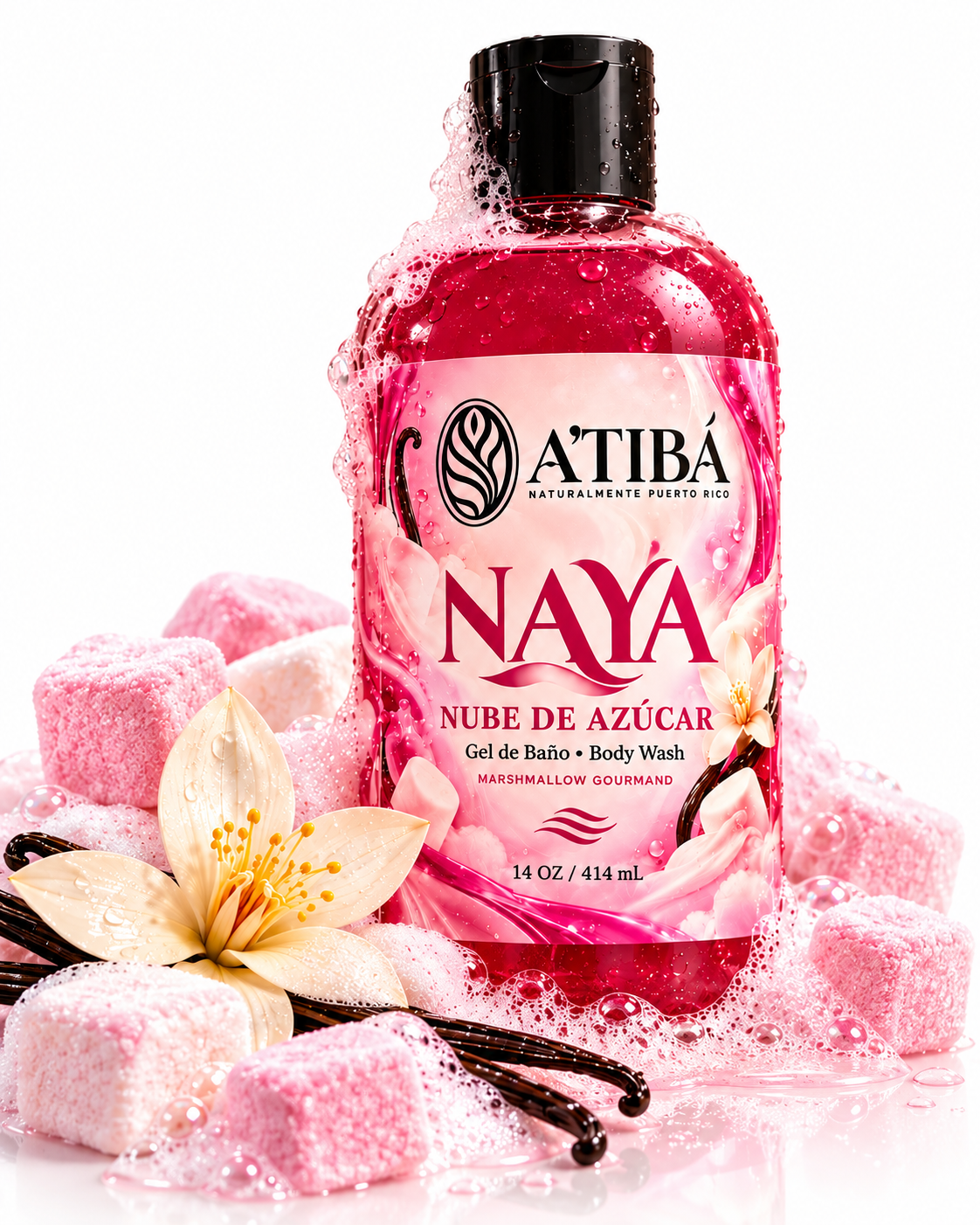 NAYÁ — Nube de Azúcar · Gel de Baño / Marshmallow Gourmand Body Wash