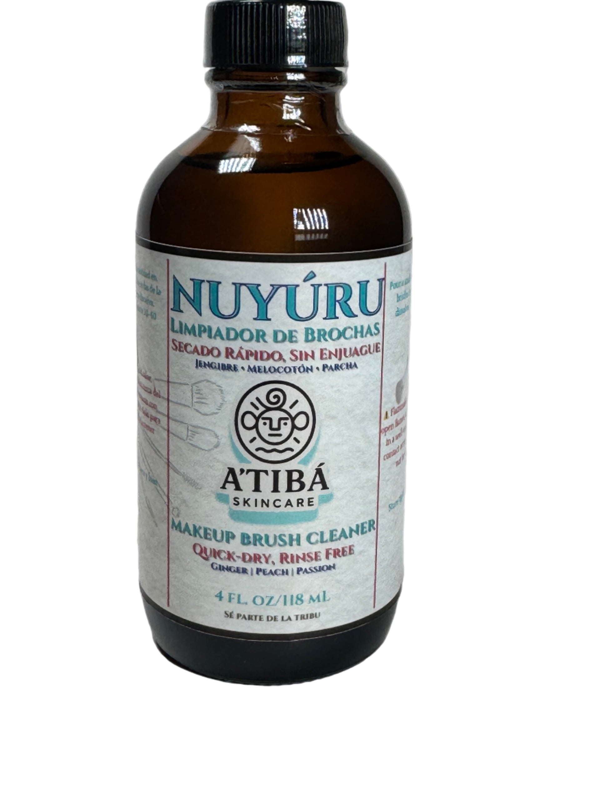 Bottle of A'TIBÁ Skincare Makeup Brush Cleaner