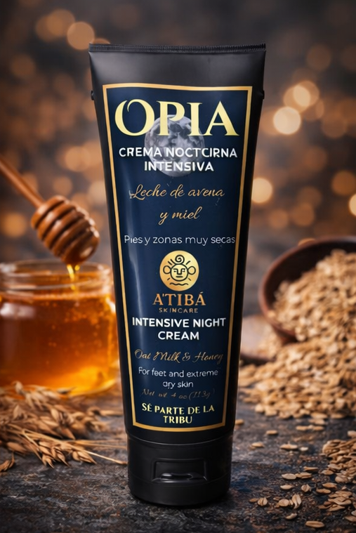 Opía Oat Milk & Honey foot cream — warm comforting fragrance profile