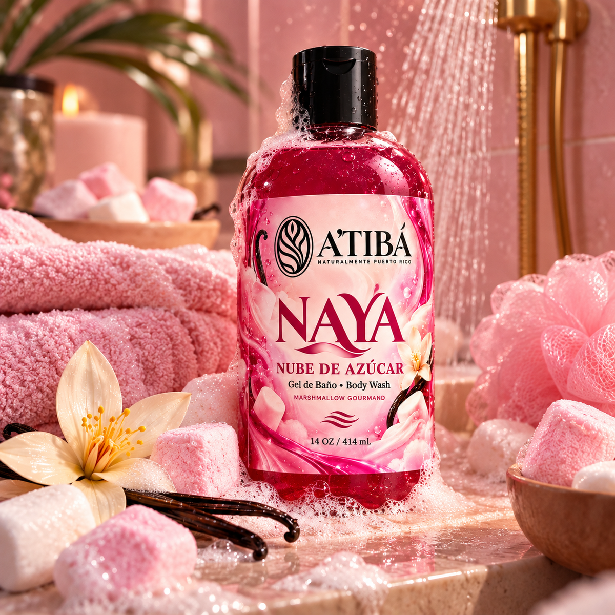 NAYÁ — Nube de Azúcar · Gel de Baño / Marshmallow Gourmand Body Wash