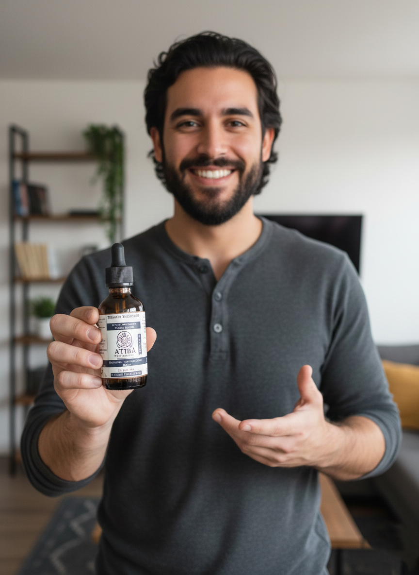 Tobako Sagrado 2 oz amber dropper bottle — jojoba argan and rice bran oil blend