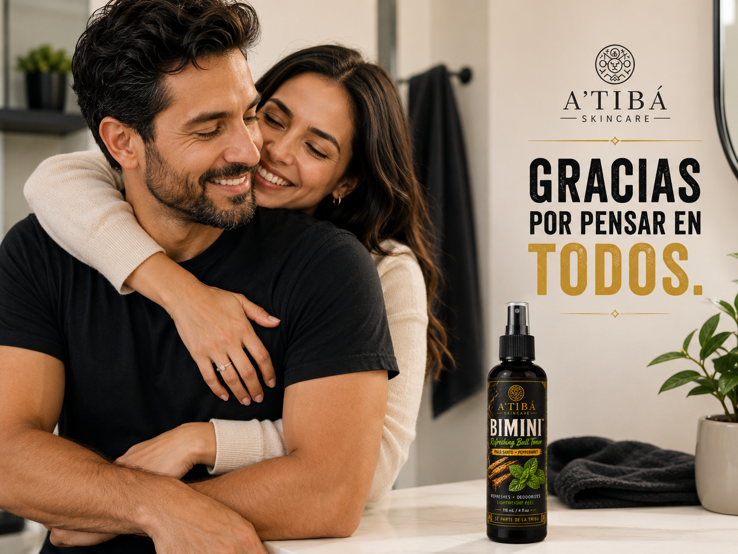 BIMINI™ by A'Tibá Skincare — couple lifestyle shot refreshing ball toner
