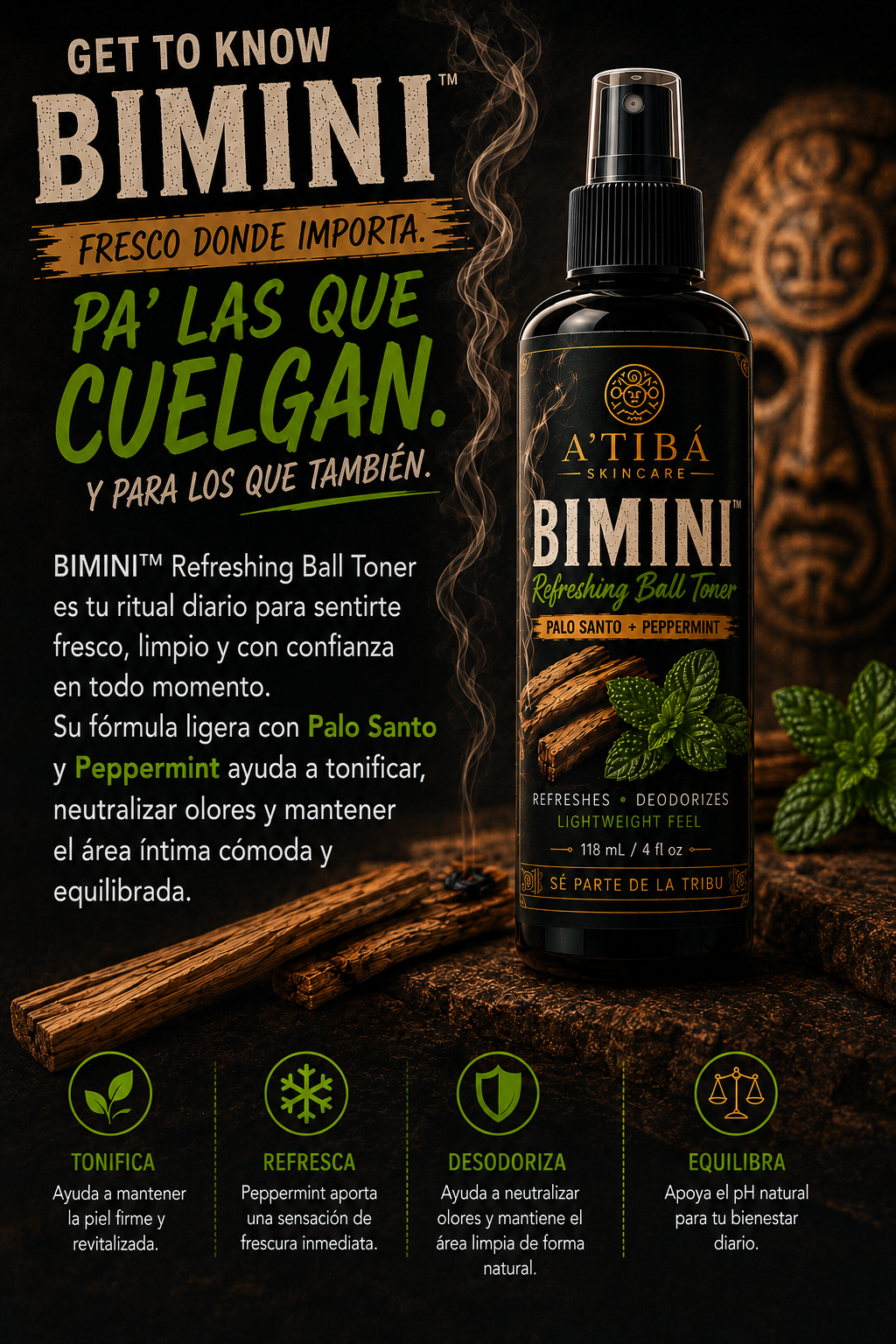 BIMINI™ — get to know the refreshing ball toner with Palo Santo and Peppermint