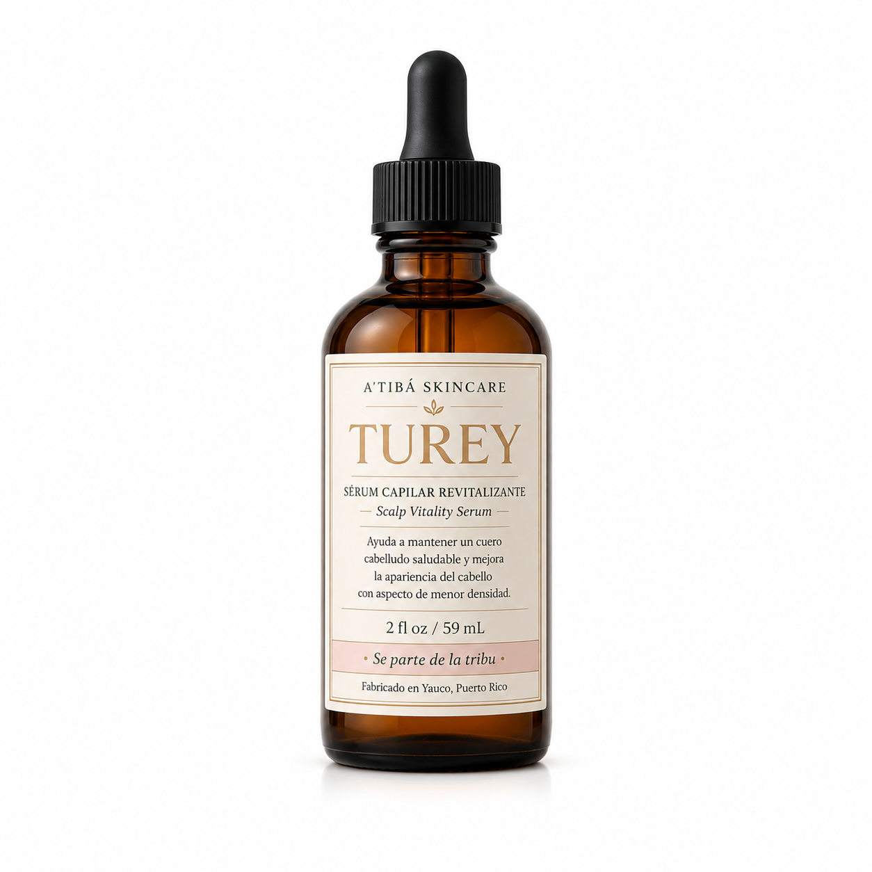 TUREY scalp serum Shopify product shot — lightweight daily scalp ritual