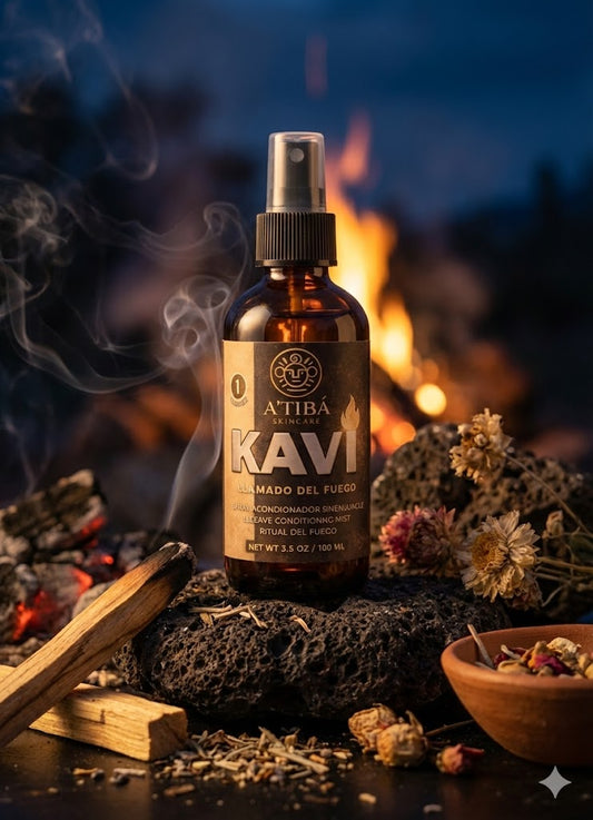 Kaví Llamado del Fuego Prep Mist by A'Tibá Skincare — lightweight leave-in conditioning spray for heat styling prep